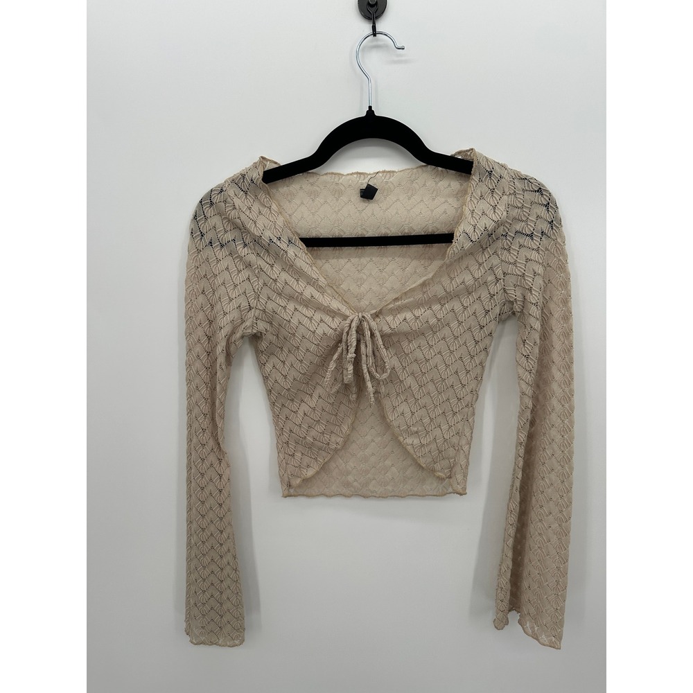 Crochet Crop Top Sz XS Whimsigoth Y2K Fairy Coquette Festival Boho Indie Sleeze